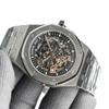 Мужские автоматические механические часы AP Royal Oak 15407, водонепроницаемые, с люминесцентными метками, стальной браслет