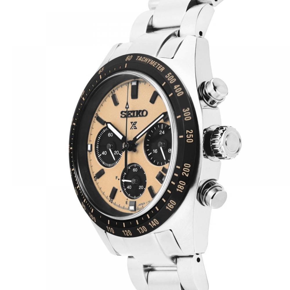 Seiko SSc817p1 Sbdl089 ProSpex Speed Timer Bifold Chrono Daytona Мужские металлические часы