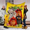 1 шт. Птички из Angry Birds Наружное мягкое одеяло Ультраплюшевое, теплое, универсальное и простое в уходе для кемпинга, и