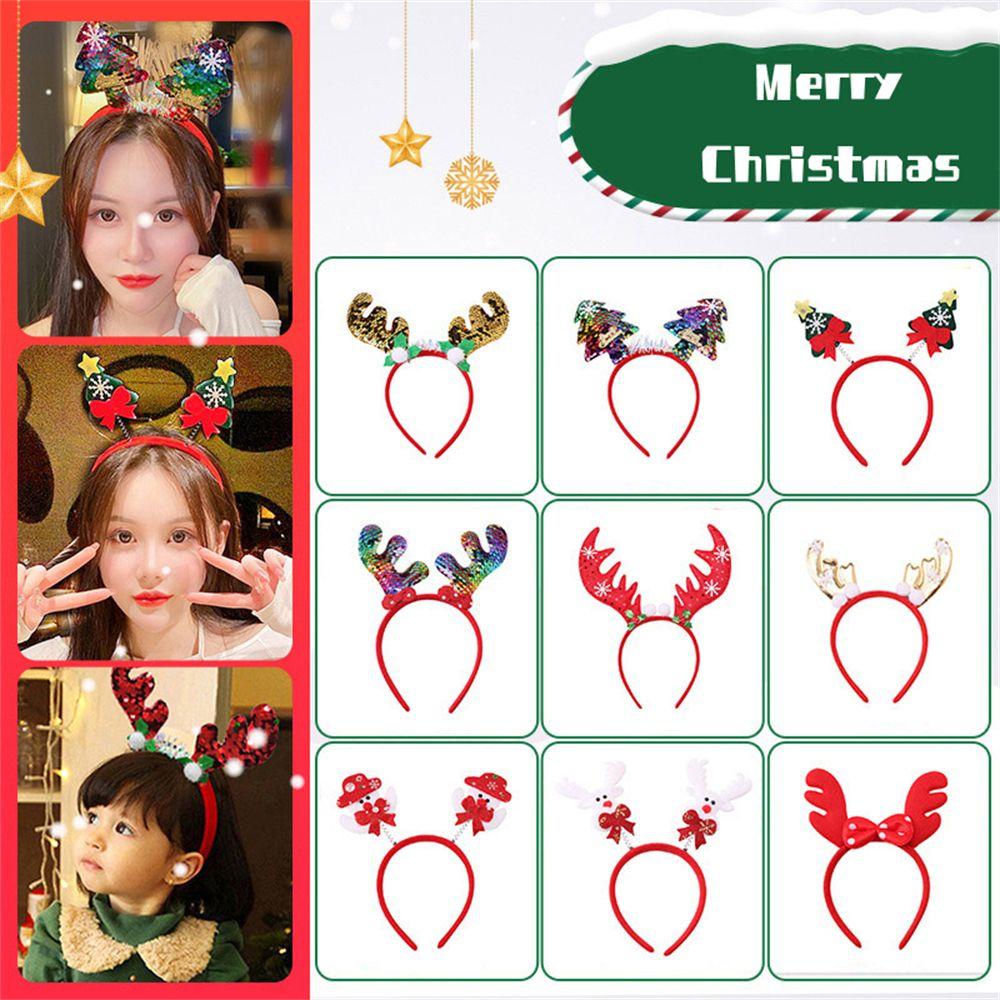Ornaments Tree Antlers Reindeer Headwear Christmas Headbands Christmas Decorations Xmas Hairband