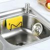 Стеллаж для хранения губок с быстрым дренажем, нескользящая разделочная доска из нержавеющей стали, стойка для губок для раковины, кухонные аксессуары
