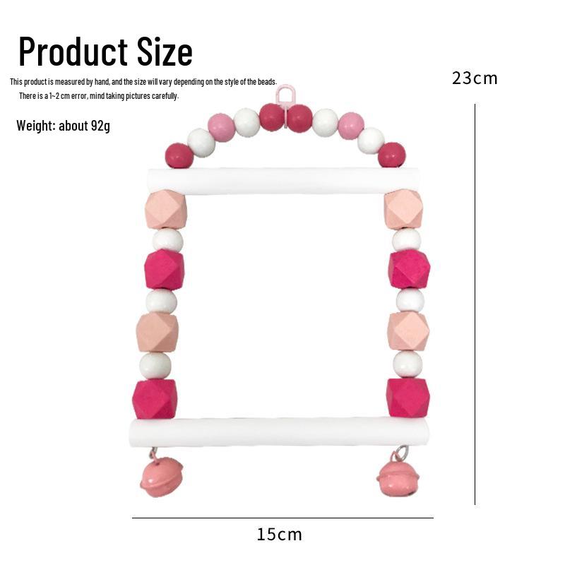 Макарон Радужная Птица Лазалка и Подставка Игрушка для Попугаев и Волнистых Попугайчиков