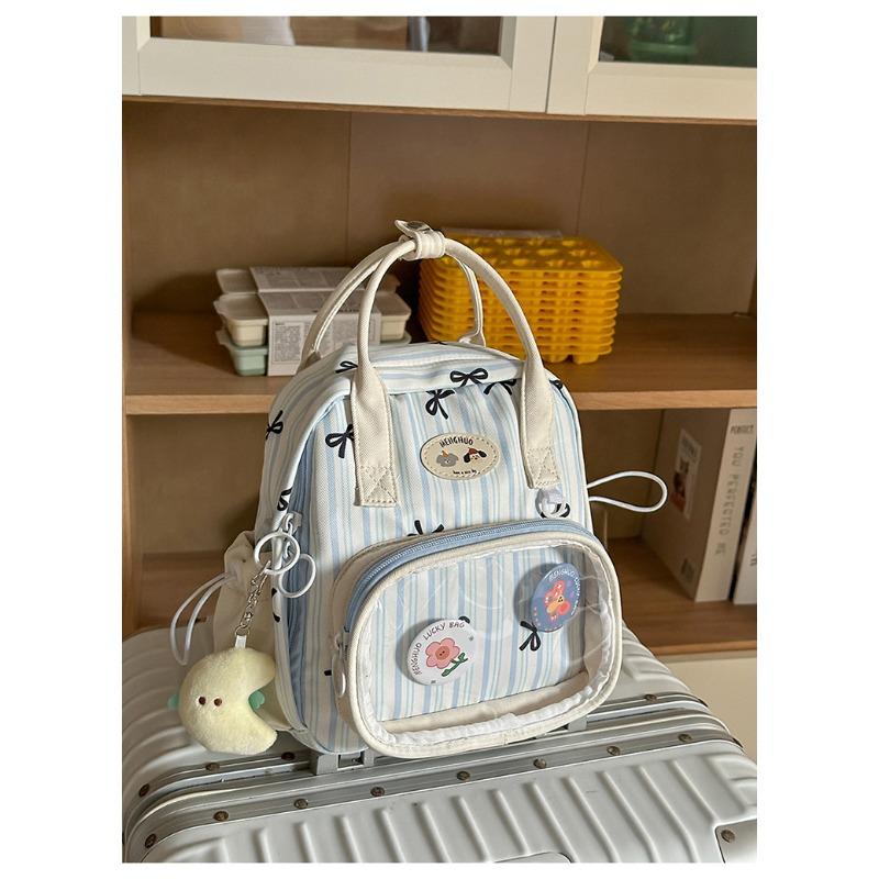 Новый школьный рюкзак - это высококачественный, свежий и милый клетчатый узор, ленивый и прозрачный, и мини-рюкзак для девочки.