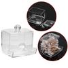 Plastic Cotton Swab Ball Holder Transparent Cosmetic Storage Box Bathroom Container Dispenser