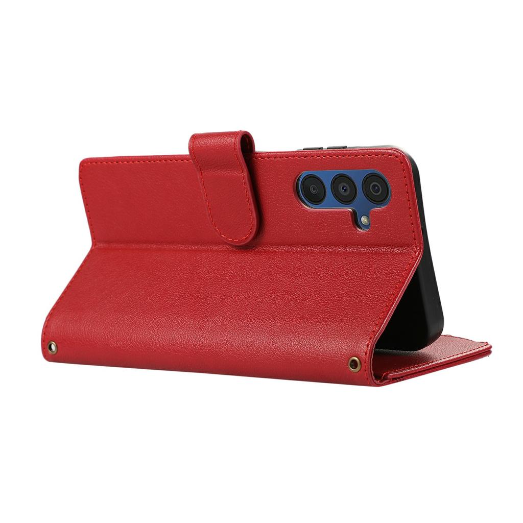 For Samsung Galaxy A35 5G Case Multi Card Slots Zipper Leather Phone Cover with Wrist Strap