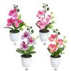Artificial Orchid Flower Faux Orchid Fake Phalaenopsis Bonsai Outdoor Indoor Potted for Office Home Wedding Party Indoor Decor