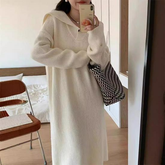 Женский кардиган тонкой вязки с V-образным вырезом на осень 2025 года - Уютное, свободное пальто-свитер длиной до колена
