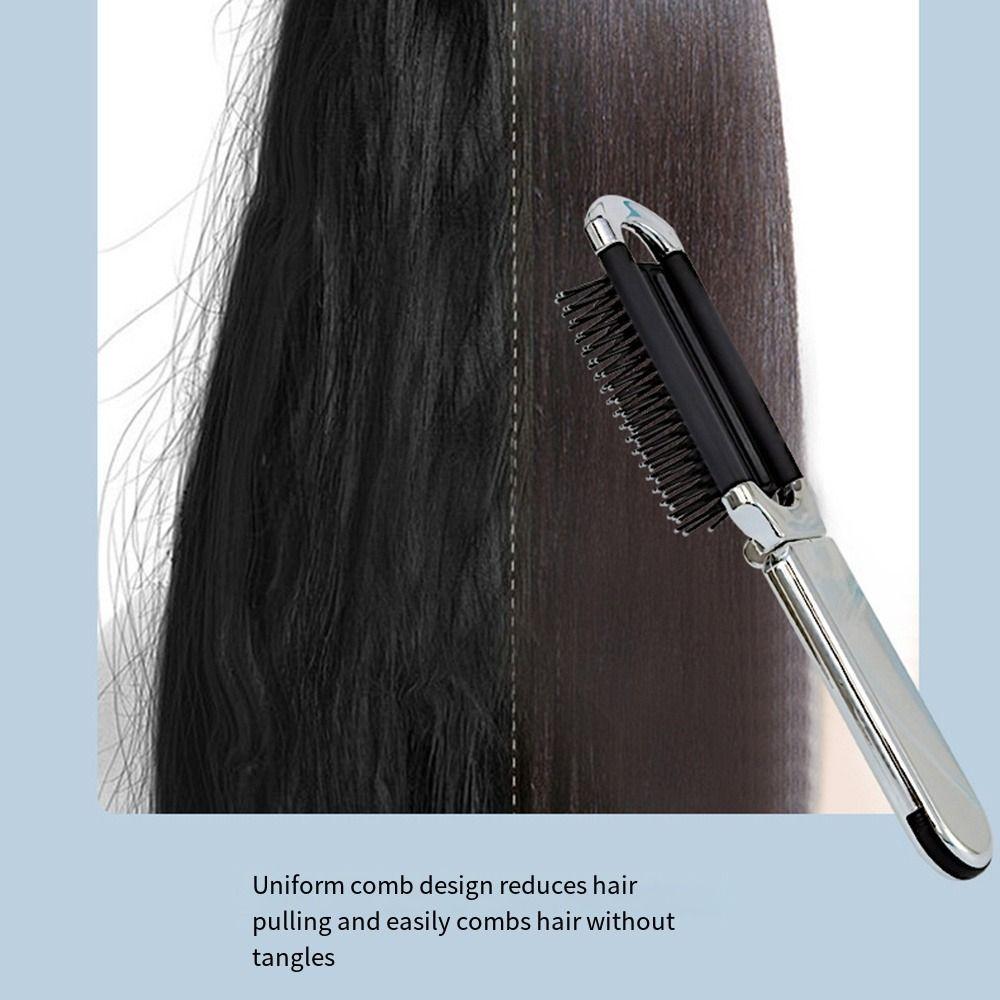 Round Pocket Mirror with Comb Dual Use Massage Hair Brush Simple Folding Air Bag Comb  Travel