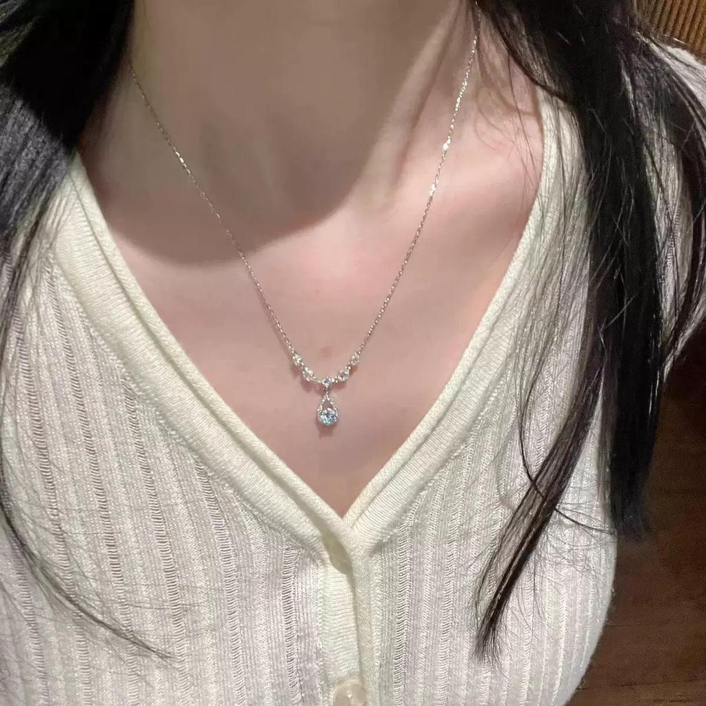 Женское летнее роскошное ожерелье из титановой стали - Дизайн высокого класса, кулон на ключицу