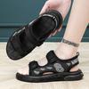 Fashion Student Non Slip Soft Bottom Beach Boys Sandals Men's Summer Sandals Leather Open Toe Sandal Walking Water Athletic