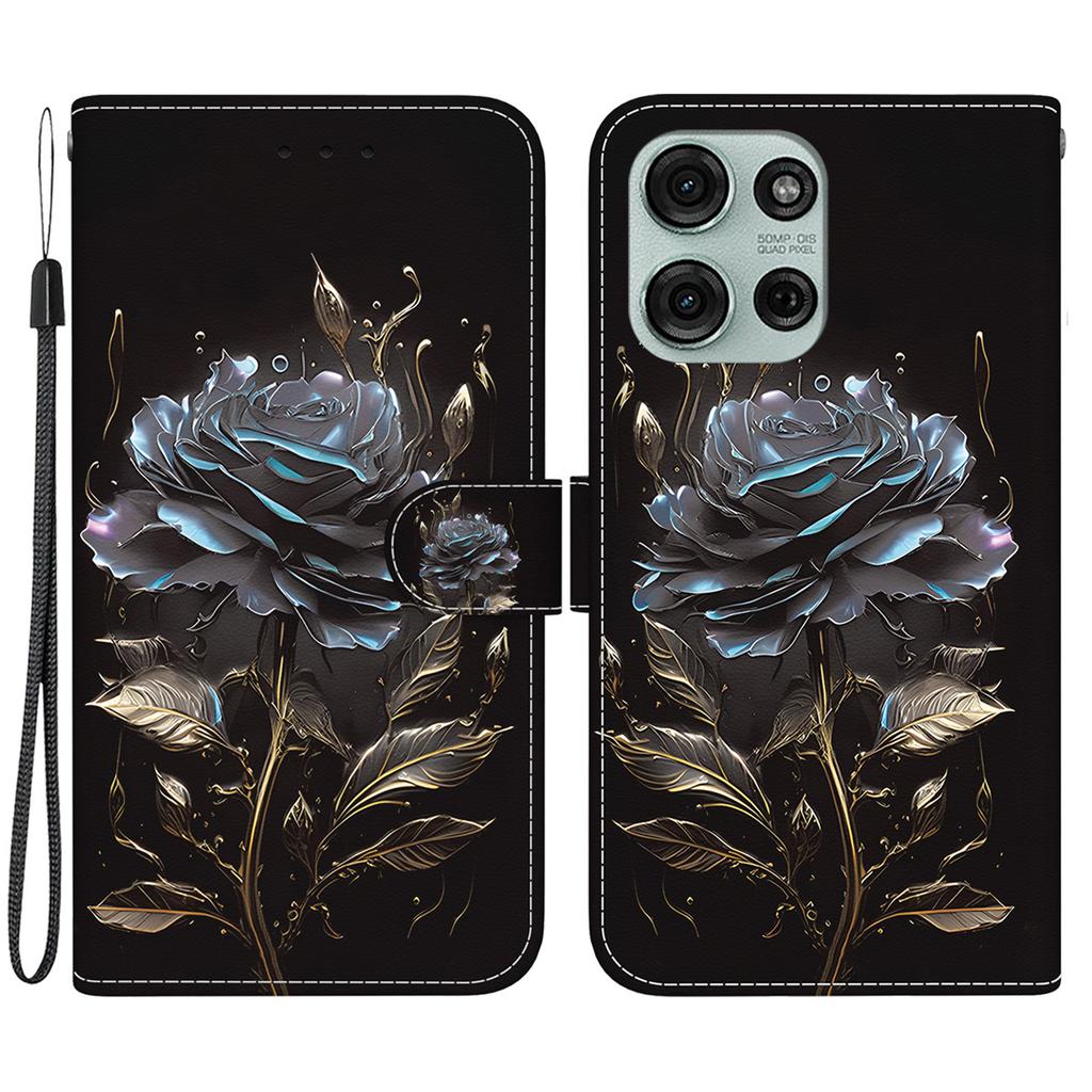 For Motorola Moto G75 5G Wallet Phone Case Anti-Drop Leather Flip Cover Pattern Printing