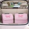 Большой Вместимости Коробка для Хранения в Багажнике Автомобиля Складная Коробка для Хранения в Автомобиле Органайзер для Мелочей Женские Розовые Автоаксессуары