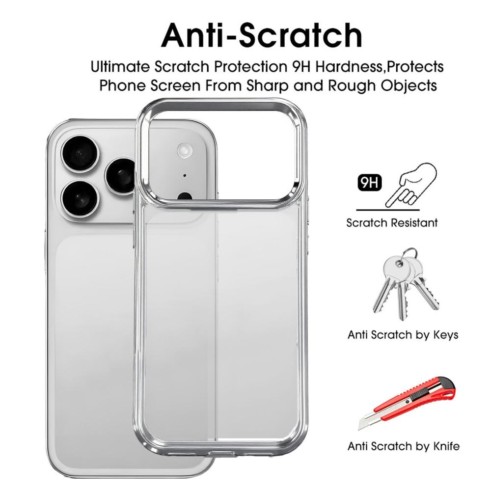 Transparent Silicone Phone Case for IPhone 17 IPhone 17Pro Max Shockproof Transparent Bumper Soft Clear Cover Luxury Metal Case