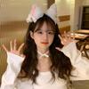 HOT Plush Lace Cat Ears Bell Headbands For Women Sexy Cat Ears Headband Cat Fur Ear Hairband Anime Cosplay Cat Fur Ear Hairband
