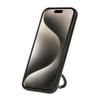For iPhone 15 Pro Max Case Magnetic Kickstand PU Leather Coated PC+TPU Phone Cover