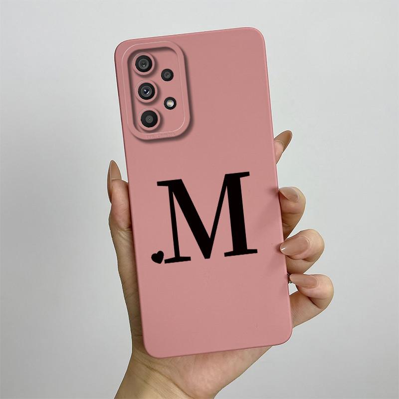 For Samsung Galaxy A13 4G Case Cute Initial Letters Silicone Fundas Phone Back Case For Samsung A13 A 13 GalaxyA13 Cover Bumper