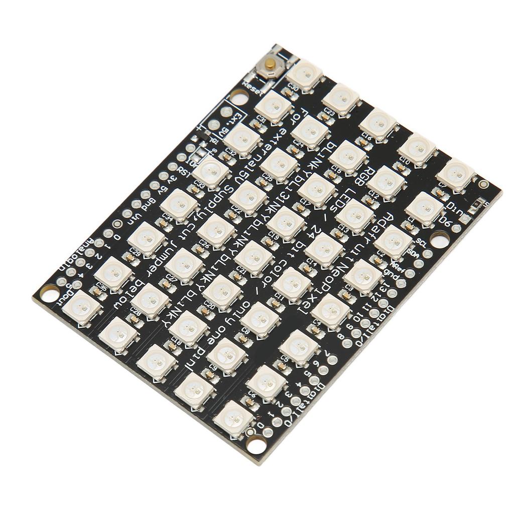 WS2812B 5050 RGB Светодиодная плата разработки с интегрированным драйвером, 5x8, 40 бит, полноцветная, для отеля