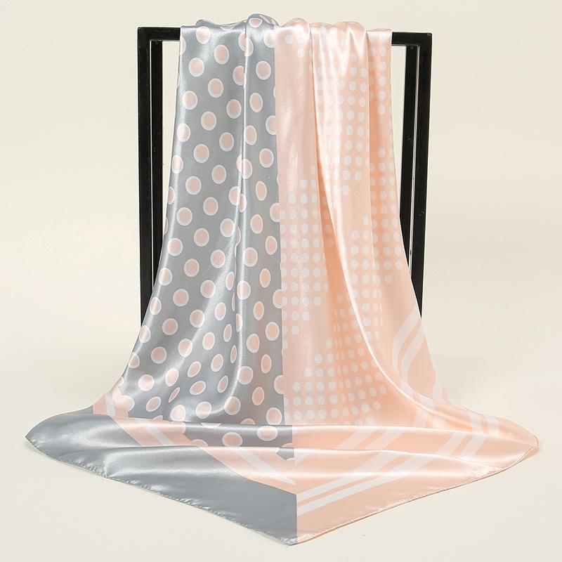 New European and American Printed Silk Square Scarf Fashion Women's Versatile Bag Headscarf Professional Scarf Silk Scarf