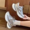 Trendy Shoes Platform Dad Shoes Women's 2025 New Spring and Autumn Mesh Breathable Lightweight Soft Sole Ultra-light Casual Sports Shoes