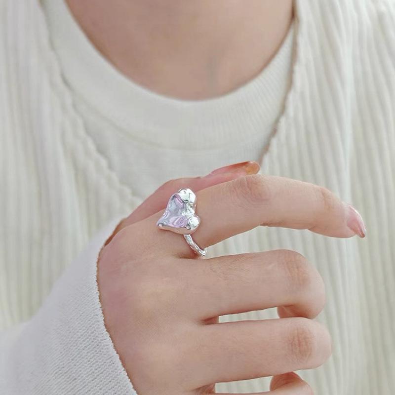 Цветочное кольцо из стерлингового серебра для женщин - Высококачественный дизайн с открытым соединением для осени/зимы