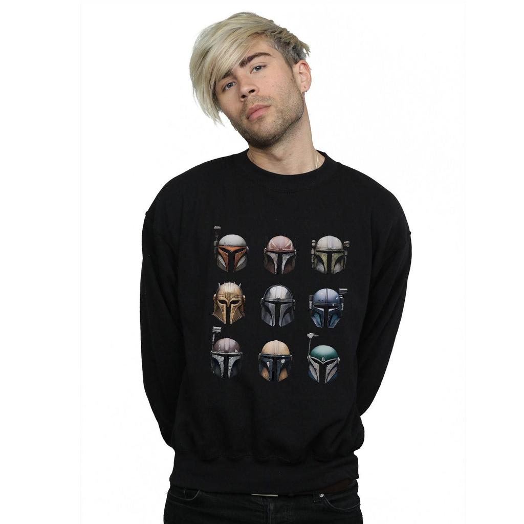 Star Wars Mens The Mandalorian Helmet Display Sweatshirt