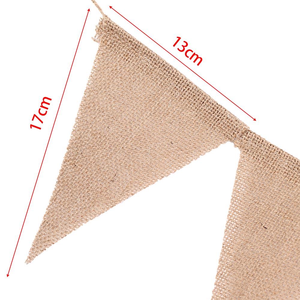 Vintage Wonderful New Rustic Jute Shabby Decor Party Chic Hessian Banner Lace Bunting Bunting