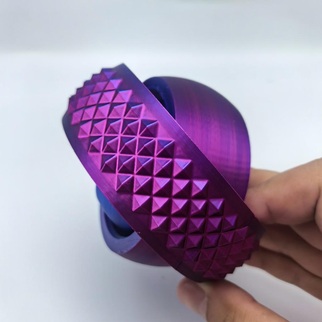 Нетоксичная новая 3D-печатная вращающаяся шариковая игрушка, универсальный гироскоп в форме буквы О для кончиков пальцев, гравитационное вращение, снятие тревожности, декомпрессия, классная игрушка