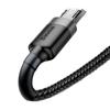 Baseus Cafule Cable Durable Nylon Cable Usb / Micro Usb Qc3.0 2.4A 1M Black-Grey (Camklf-Bg1)