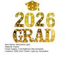 8/9 шт. 2026 Grad Светящийся Буквенный Знак Светодиодный Маркиз Буква Свет Работа от Батареек Детский Сад Старшая Школа Колледж Украшение для Выпускного Вечера