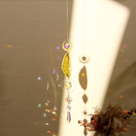 Yousheng искусственный агат пластина ловец солнца украшение для дома и улицы сада домашний офис настенное подвесное украшение на окно натуральный камень пластина поддельный хрустальный кулон