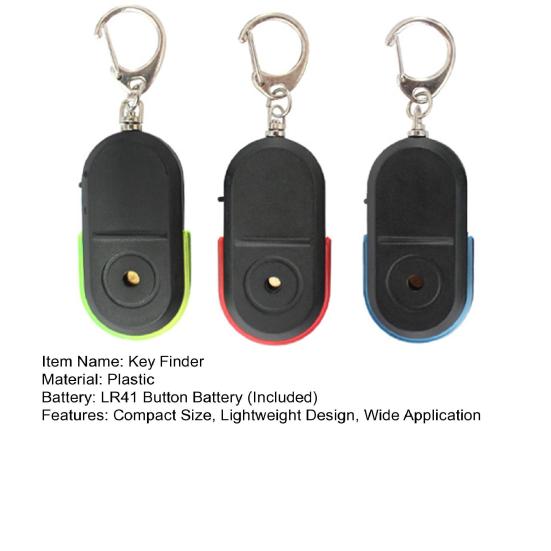 2/3 шт. Поиск ключей Голосовое управление Оборудование против потери с активацией свистом Светодиодный свет Маленький легкий трекер ключей Брелок для кошелька