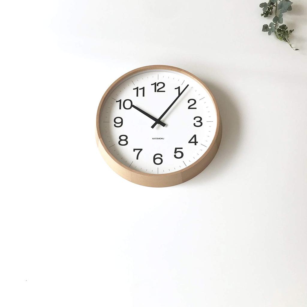 KATOMOKU Muku Clock 16 LL Natural km-116NARCS 392mm