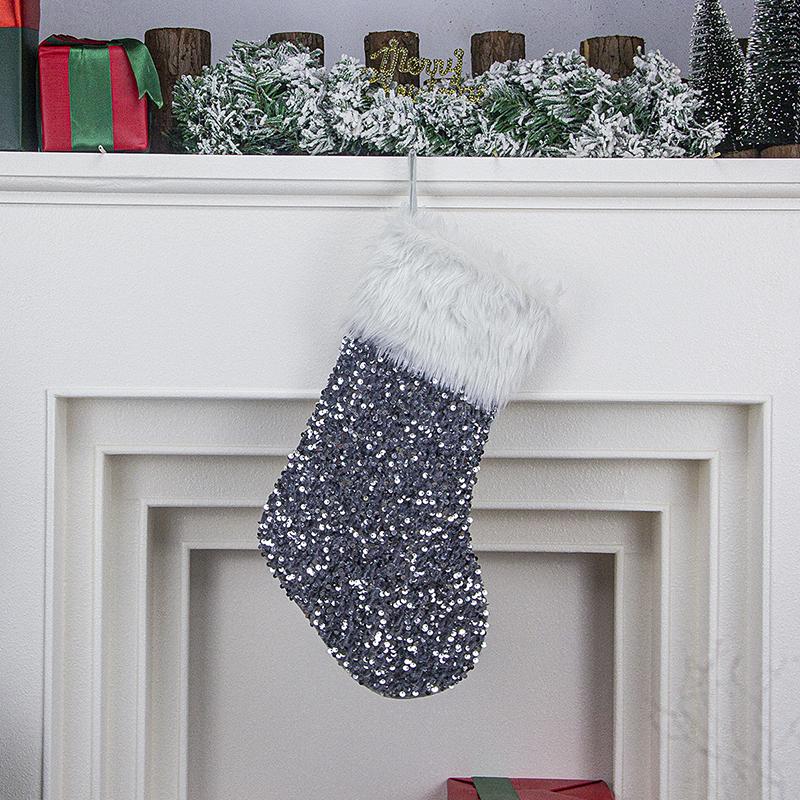 Christmas Tree Pendant Christmas Decoration Supplies Creative Sparkling Plush Christmas Socks