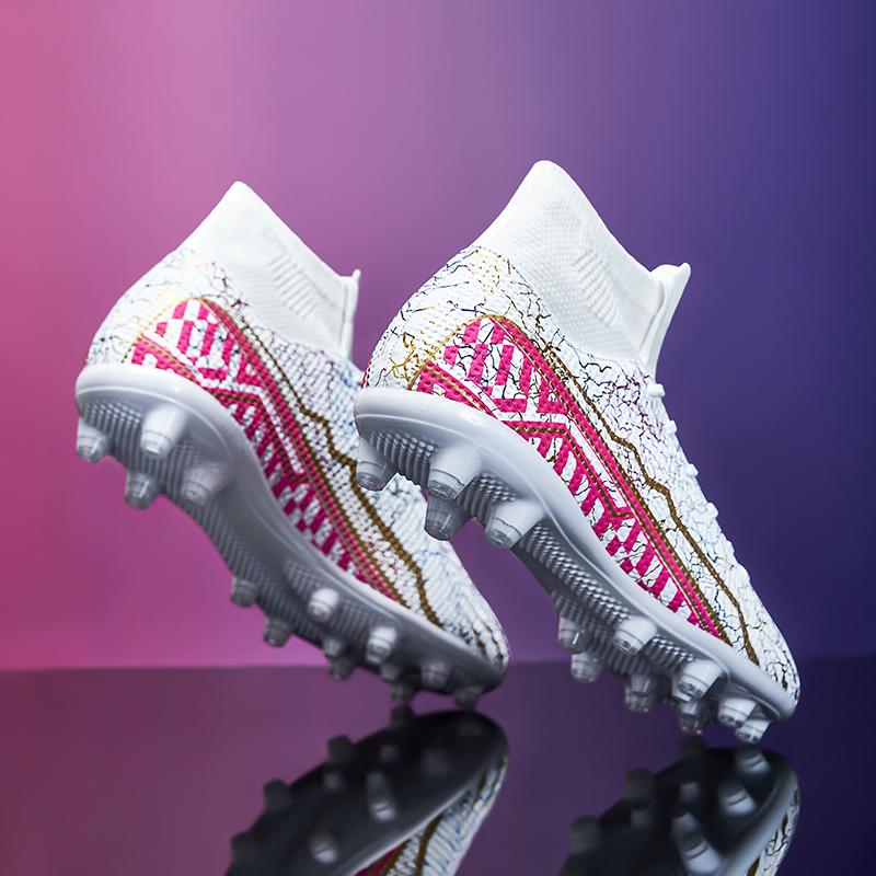 Professional Non Slip Football Boots Mens Football Shoes High Top FG/TF Grass Adult  Outdoor Futsal Court Football Boot for Men