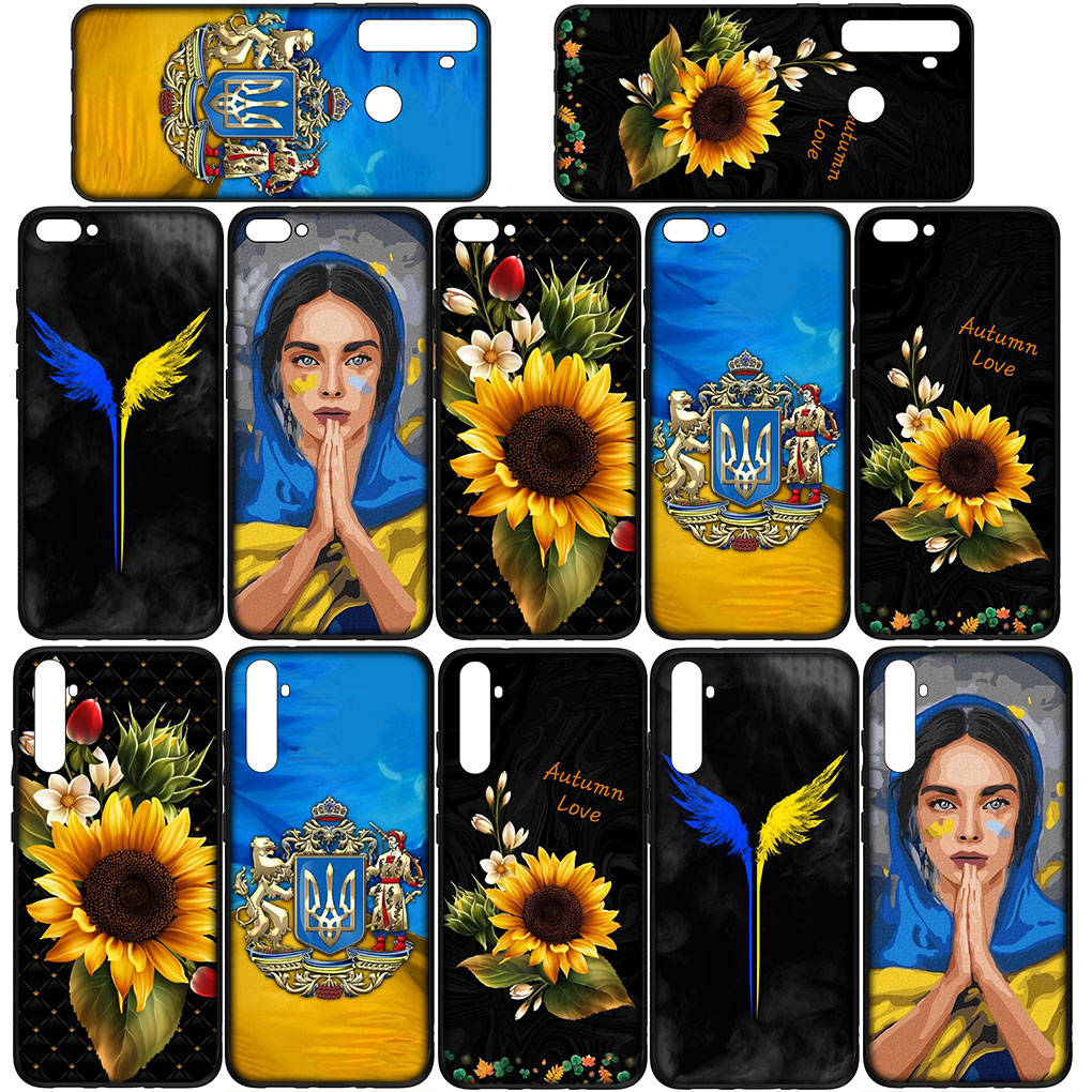 Для Samsung Galaxy S24 S23 iPhone 16 15 14 Xiaomi Redmi Note 13 12 11 10 8 Plus 9 Pro Max X XR A06 Чехол для телефона Flower Sunflower Flag OPPO Huawei Cover