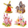 Cartoon Castle Construction Model 3D Paper Card Puzzle Jigsaw Toys For Children Handmade DIY Interest Educational Toys