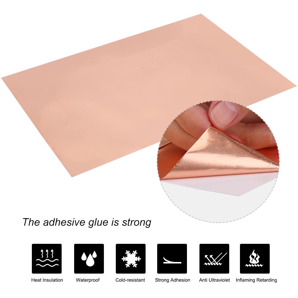 10 шт. многофункциональная односторонняя проводящая медная лента для экранирования гитары от электромагнитных помех(30 * 20 см)