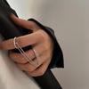 Adjustable Korean Street Style Double Chain Ring