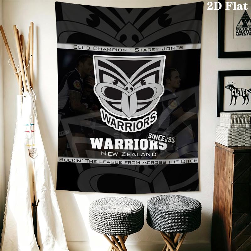New Zealand Warriors Wall Tapestry Aesthetic Wall Hanging Printed Fabric Blanket Decorative Tapestries for Bedroom Living Room Home Decor
