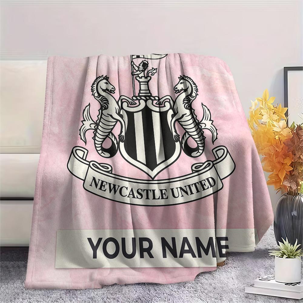 Custom Name Newcastle United2 Flannel Blanket, High quality Comfortable for All Seasons, Home Decor, Warmth and Comfort