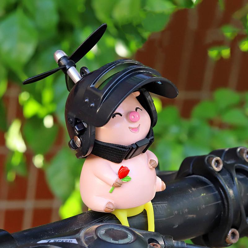 Маленькая желтая утка панда котенок велосипедный колокольчик резиновые милые аксессуары для велосипеда крутые очки воздушный винт украшение для шлема для автомобиля велосипед мотоцикл игрушка