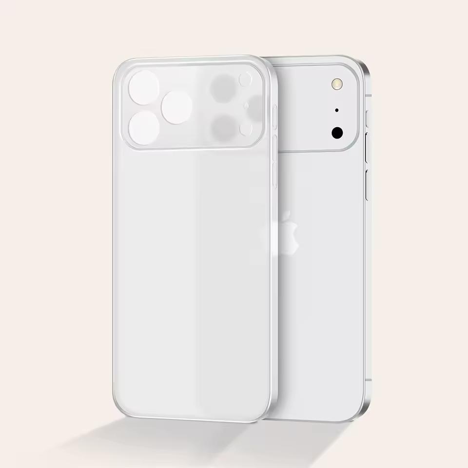 Ультратонкий 0,3 мм Матовый Прозрачный Жесткий PP Чехол для iPhone 17 pro Max Оранжевый Прозрачный Мягкий Чехол-Обложка Совместимый с iPhone Air