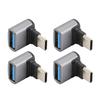 4 шт. прямоугольный USB C - USB адаптер 10 Гбит/с высокоскоростной 90-градусный USB-адаптер типа C "мама" - "папа"
