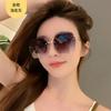 Borderless High-End Popular High-Value Sunglasses Travel Driving Outdoor Sunglasses Summer Sunscreen Large-Frame Glasses