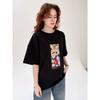 European and American Fashion Casual Loose Round Neck Print Short Sleeve T-shirt Top Loose Printed T-shirt Top