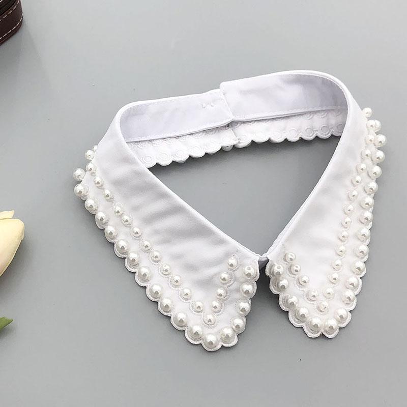 Pearl Women Shirt False Collars Crystal Removable Collar Women Necklace Fake Collar Detachable Diamond Clothing Accessories