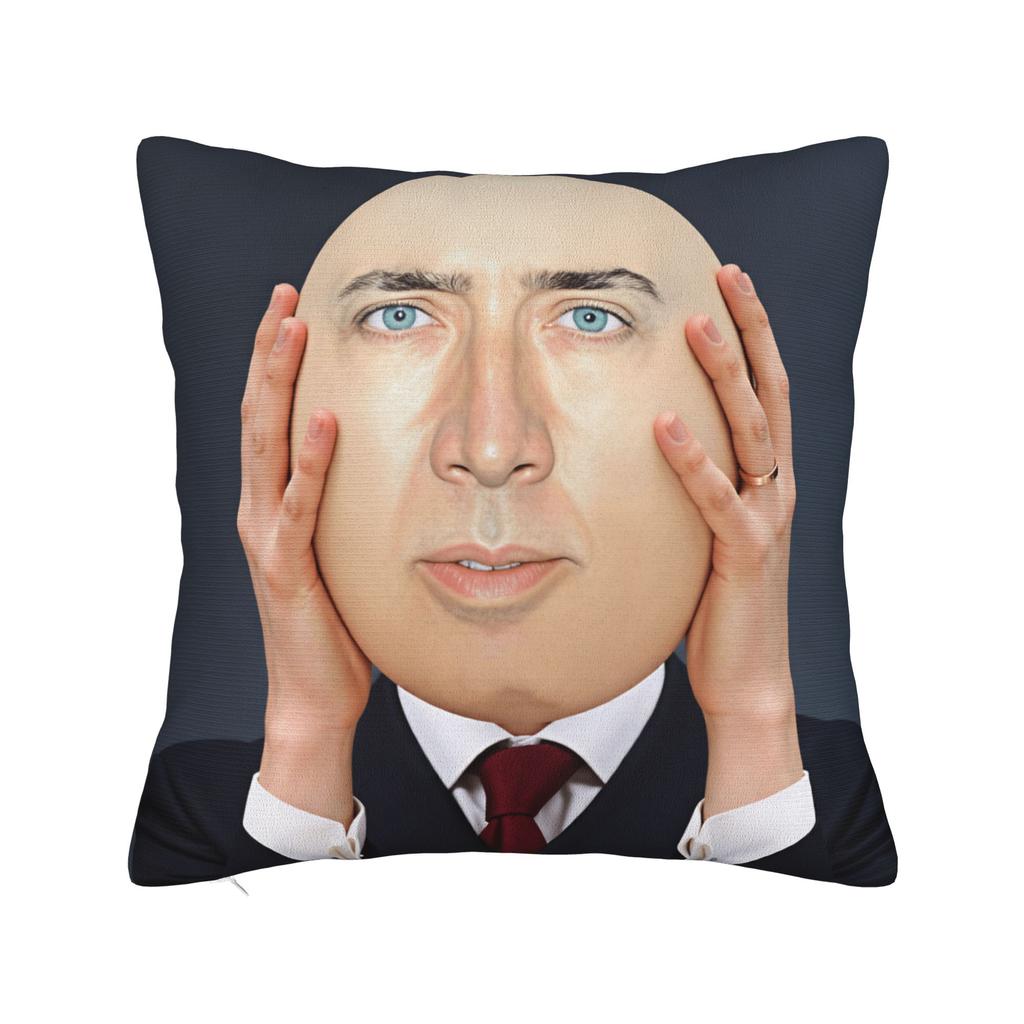 Pillow Case Cozy N-Nicolas Cage Design  Pillow Cover For Office Car Home Decor Retro Trendy Pillowcases