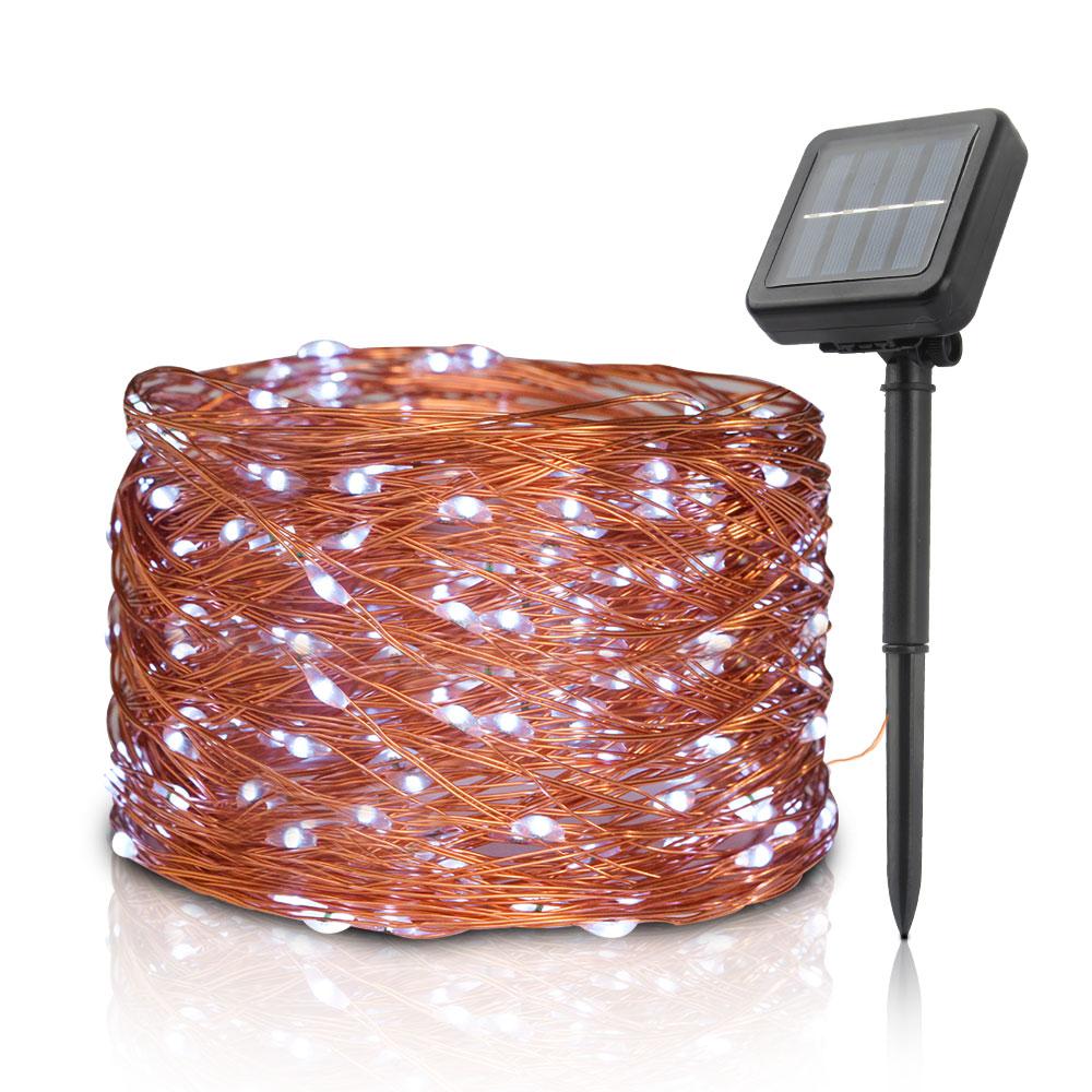 Светодиодные солнечные фонари гирлянда сказочные огни открытый водонепроницаемый светильник рождественская гирлянда для праздничной вечеринки свадебный декор огни 7 м / 12 м / 22 м