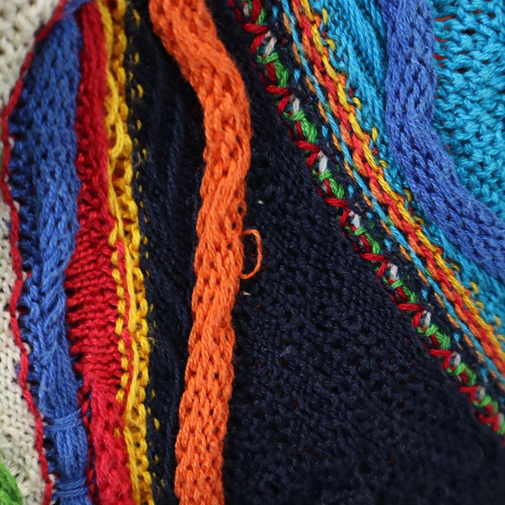 Coogi 90-е годы Сделано в Австралии Старый кардиган 3D вязки с V-образным вырезом Длинный рукав Мужской Б/у