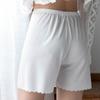 Summer Ice Silk Safety Pants for Women Fashion Wavy Threaded Home Bottoms Anti-exposure No Curling Outside Three-quarter Shorts